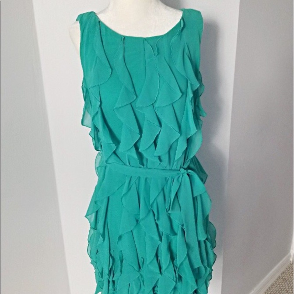 Exquisite Calvin Klein Dress. Beautiful Aqua Waves